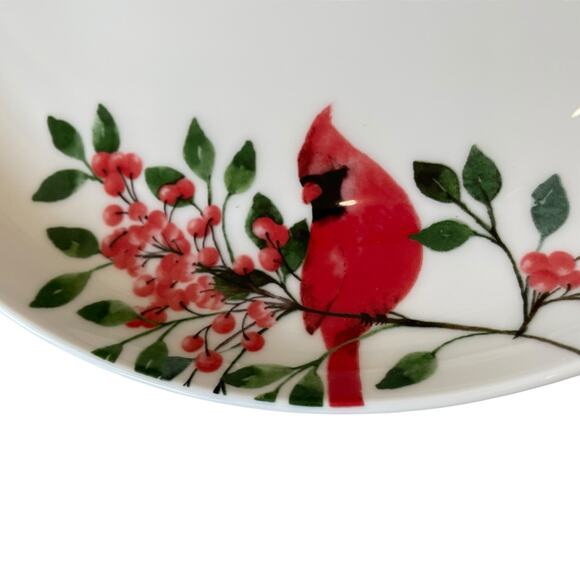 MIKASA Cardinal Leaves Porcelain Dinner Plates 11in Set of 4 NEW - Picture 9 of 15